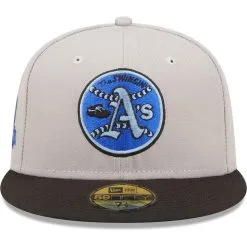 New Era Men's Gray/Black Oakland Athletics 40th Anniversary Undervisor 59FIFTY Fitted Hat -Minnesota Twins Shop DSCO1146364659 CKZW ALT2