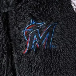 Outerstuff Newborn And Infant Black/Gray Miami Marlins Game Nap Teddy Fleece Bunting Full-Zip Sleeper 5 Outerstuff Newborn And Infant Black/Gray Miami Marlins Game Nap Teddy Fleece Bunting Full-Zip Sleeper -Minnesota Twins Shop DSCO1146830638 1007 ALT2