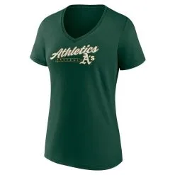 Fanatics Branded Women's Green Oakland Athletics One & Only V-Neck T-Shirt -Minnesota Twins Shop DSCO1146830828 2041 ALT2