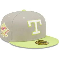 New Era Men's Gray/Green Texas Rangers Arlington Stadium Cyber 59FIFTY Fitted Hat