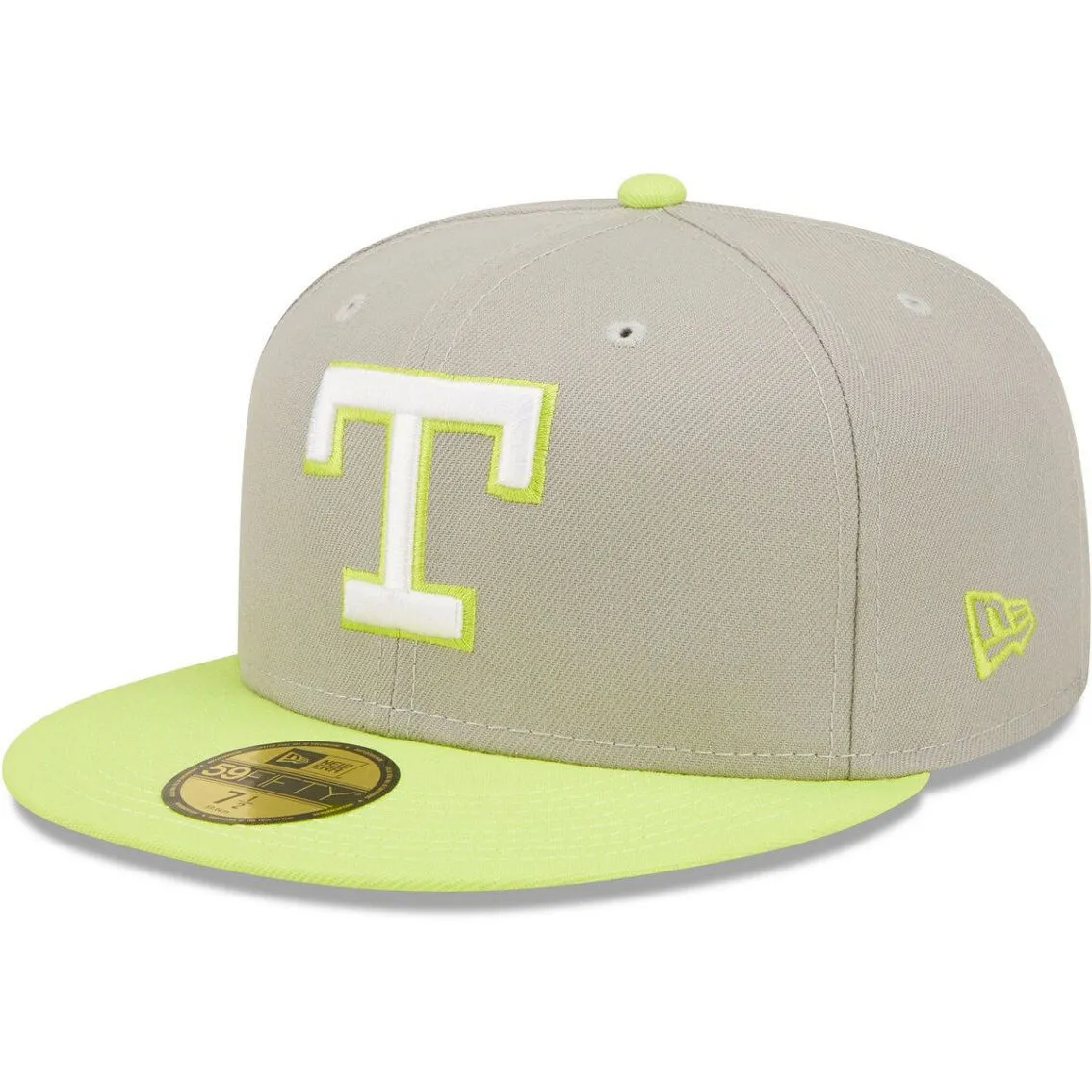 New Era Men's Gray/Green Texas Rangers Arlington Stadium Cyber 59FIFTY Fitted Hat 4 New Era Men's Gray/Green Texas Rangers Arlington Stadium Cyber 59FIFTY Fitted Hat - Image 4