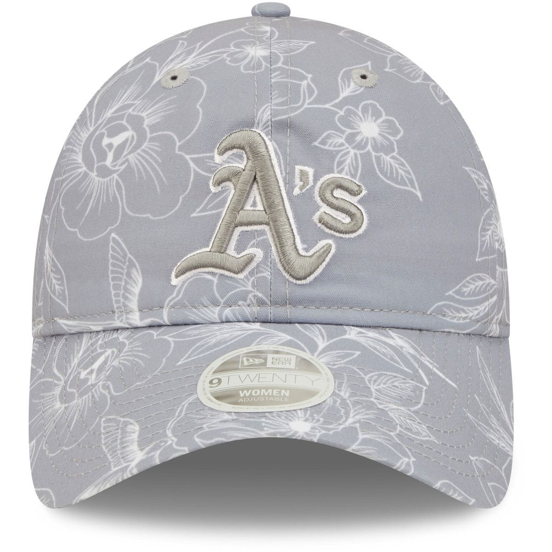New Era Women's Gray Oakland Athletics Botanic 9TWENTY Adjustable Hat 3 New Era Women's Gray Oakland Athletics Botanic 9TWENTY Adjustable Hat - Image 3