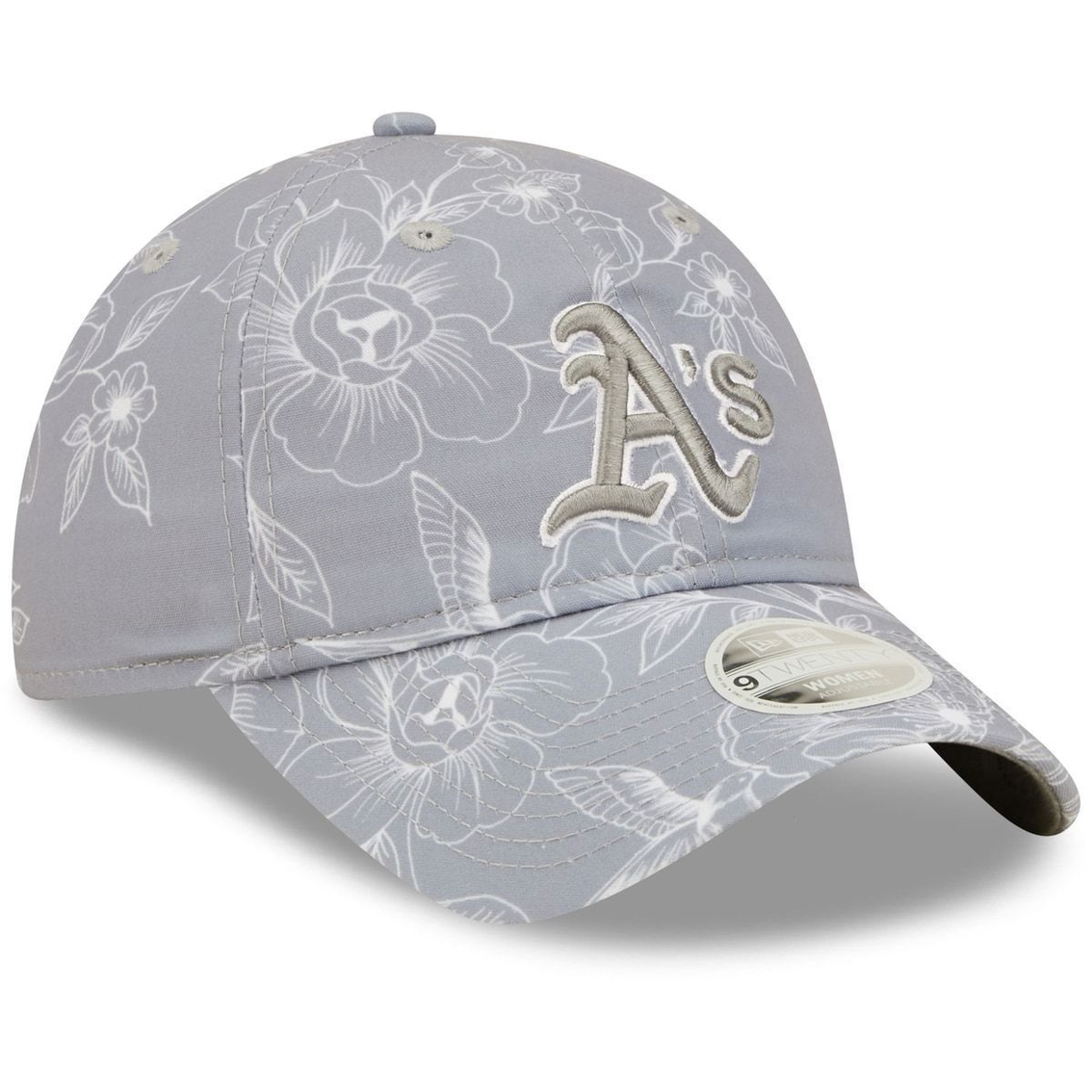 New Era Women's Gray Oakland Athletics Botanic 9TWENTY Adjustable Hat 4 New Era Women's Gray Oakland Athletics Botanic 9TWENTY Adjustable Hat - Image 4