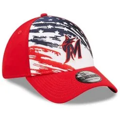 New Era Men's Red Miami Marlins 2022 4th Of July 39THIRTY Flex Hat -Minnesota Twins Shop DSCO1146831762 2910 ALT3