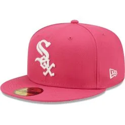New Era Men's Beetroot Chicago White Sox Logo 59FIFTY Fitted Hat