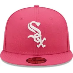 New Era Men's Beetroot Chicago White Sox Logo 59FIFTY Fitted Hat -Minnesota Twins Shop DSCO1146832279 WHITPI ALT2