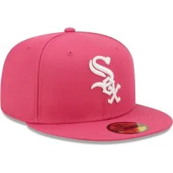 New Era Men's Beetroot Chicago White Sox Logo 59FIFTY Fitted Hat -Minnesota Twins Shop DSCO1146832279 WHITPI ALT3