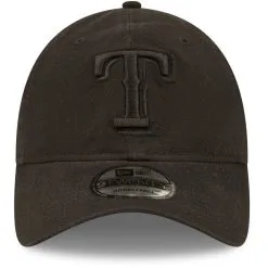 New Era Men's Texas Rangers Black On Black Core Classic 2.0 9TWENTY Adjustable Hat -Minnesota Twins Shop DSCO1146832630 1007 ALT2