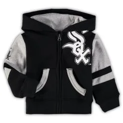 Outerstuff Toddler Black Chicago White Sox Stadium Full-Zip Colorblock Hoodie