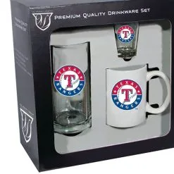 The Memory Company Texas Rangers 15oz. Stein 11oz. Mug & 2oz. Shot Glass Set