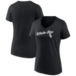 Fanatics Branded Women's Black Chicago White Sox One & Only V-Neck T-Shirt