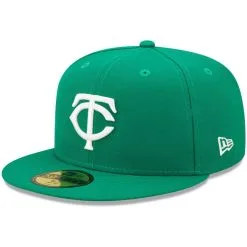 New Era Men's Kelly Green Minnesota Twins White Logo 59FIFTY Fitted Hat