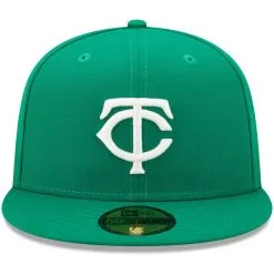 New Era Men's Kelly Green Minnesota Twins White Logo 59FIFTY Fitted Hat -Minnesota Twins Shop DSCO1148305365 2041 ALT2