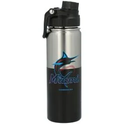 Logo Brands Miami Marlins 21oz. Twist Top Stainless Bottle