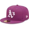 New Era Men's Grape Oakland Athletics Logo 59FIFTY Fitted Hat