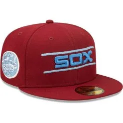 New Era Men's Cardinal Chicago White Sox 75 Years Air Force Blue Undervisor 59FIFTY Fitted Hat