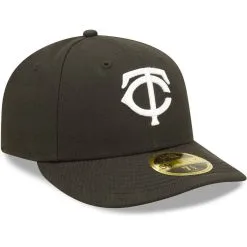New Era Men's Minnesota Twins Black & White Low 59FIFTY Fitted Hat -Minnesota Twins Shop DSCO1148308643 1007 ALT3
