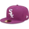 Men's New Era Grape Chicago White Sox Logo 59FIFTY Fitted Hat