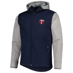 Dunbrooke Men's Navy/Heather Gray Minnesota Twins Alpha Full-Zip Jacket -Minnesota Twins Shop DSCO1148314201 1320 ALT2