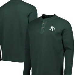 Dunbrooke Men's Oakland Athletics Green Maverick Long Sleeve T-Shirt