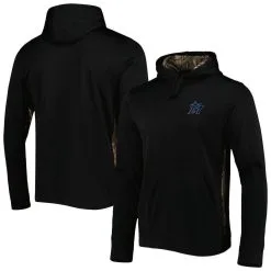 Dunbrooke Men's Black/Camo Miami Marlins Ranger Pullover Hoodie