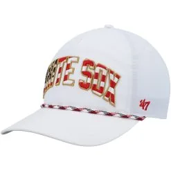 '47 Men's White Chicago White Sox Flag Flutter Hitch Snapback Hat