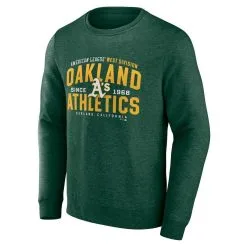 Fanatics Branded Men's Heathered Green Oakland Athletics Classic Move Pullover Sweatshirt -Minnesota Twins Shop DSCO1148321667 2041 ALT2