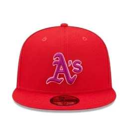 New Era Men's Red Oakland Athletics Purple Undervisor 59FIFTY Fitted Hat -Minnesota Twins Shop DSCO1148322374 2910 ALT2