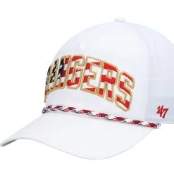 '47 Men's White Texas Rangers Flag Flutter Hitch Snapback Hat