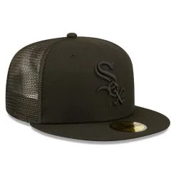 New Era Men's Chicago White Sox Blackout Trucker 59FIFTY Fitted Hat 7 New Era Men's Chicago White Sox Blackout Trucker 59FIFTY Fitted Hat -Minnesota Twins Shop DSCO1148322781 HZGC ALT3