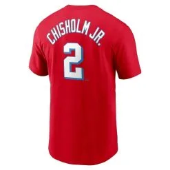 Nike Men's Jazz Chisholm Red Miami Marlins City Connect Name & Number T-Shirt -Minnesota Twins Shop DSCO1148322841 2910 ALT3
