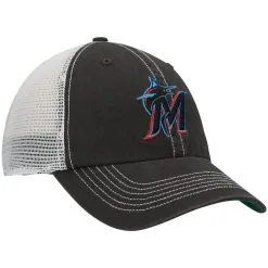 '47 Men's Graphite/White Miami Marlins Trawler Clean Up Trucker Snapback Hat -Minnesota Twins Shop DSCO1148324507 VNFK ALT3