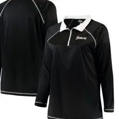 Majestic Women's Black Miami Marlins Plus Size Quarter-Zip Pullover Jacket