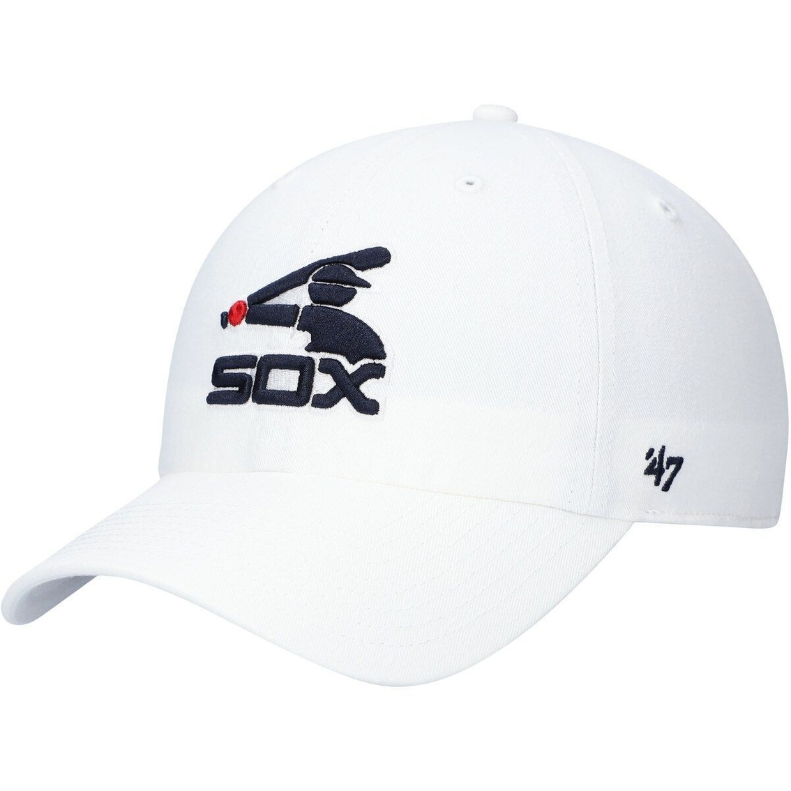 '47 Men's White Chicago White Sox 1976 Logo Cooperstown Collection Clean Up Adjustable Hat 2 '47 Men's White Chicago White Sox 1976 Logo Cooperstown Collection Clean Up Adjustable Hat - Image 2