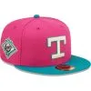 New Era Men's Pink/Green Texas Rangers Cooperstown Collection 1993 American League Passion Forest 59FIFTY Fitted Hat
