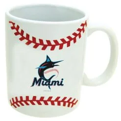 The Memory Company Miami Marlins 15oz. Baseball Ceramic Mug