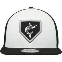 New Era Men's White/Black Miami Marlins 2022 Clubhouse Trucker 9FIFTY Snapback Hat -Minnesota Twins Shop DSCO1151428371 3550 ALT2