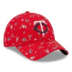 Women's New Era Red Minnesota Twins Floral 9TWENTY Adjustable Hat -Minnesota Twins Shop DSCO1151428537 2910 ALT3