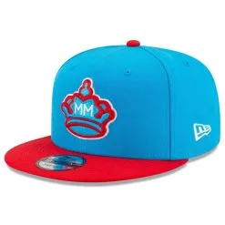 New Era Men's Blue/Red Miami Marlins 2021 City Connect 9FIFTY Snapback Adjustable Hat -Minnesota Twins Shop DSCO1151453475 1191 ALT3