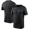 Nike Men's Black Miami Marlins Wordmark Legend T-Shirt