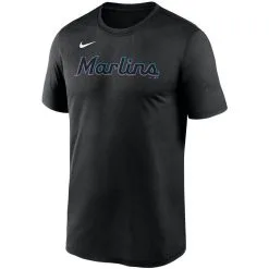 Nike Men's Black Miami Marlins Wordmark Legend T-Shirt -Minnesota Twins Shop DSCO1152055810 1007 ALT2