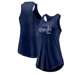 Fanatics Branded Women's Navy Chicago White Sox Simplicity Swing Racerback Scoop Neck Tank Top
