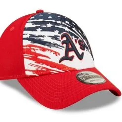 New Era Men's Red Oakland Athletics 2022 4th Of July 9FORTY Snapback Adjustable Hat -Minnesota Twins Shop DSCO1152056259 2910 ALT3