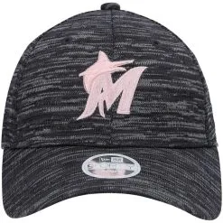 New Era Women's Heathered Charcoal Miami Marlins Tech 9FORTY Adjustable Hat -Minnesota Twins Shop DSCO1152056796 4135 ALT2