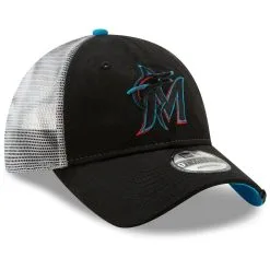 New Era Men's Black Miami Marlins Team Rustic Trucker 9TWENTY Adjustable Hat -Minnesota Twins Shop DSCO1152076028 EH7S ALT3