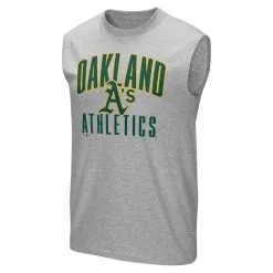 Fanatics Branded Men's Heather Gray Oakland Athletics Game Legend Sleeveless Shooter T-Shirt -Minnesota Twins Shop DSCO1152433933 1927 ALT2