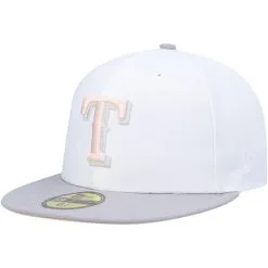 New Era Men's White/Gray Texas Rangers 2010 World Series Side Patch Undervisor 59FIFTY Fitted Hat -Minnesota Twins Shop DSCO1152636819 3550 ALT3