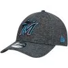 New Era Men's Black Miami Marlins Stealth Club 39THIRTY Flex Hat