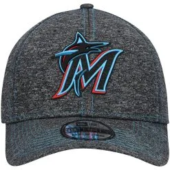 New Era Men's Black Miami Marlins Stealth Club 39THIRTY Flex Hat -Minnesota Twins Shop DSCO1152637071 1007 ALT2