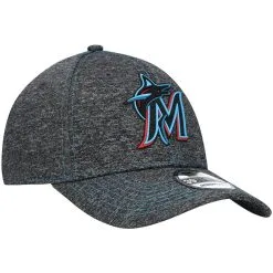 New Era Men's Black Miami Marlins Stealth Club 39THIRTY Flex Hat -Minnesota Twins Shop DSCO1152637071 1007 ALT3